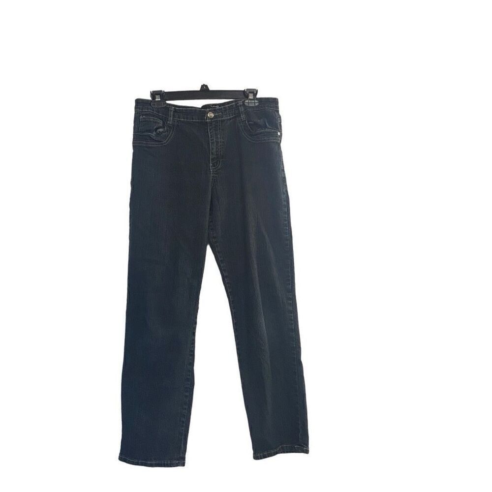COS Jeans Women’s Size 10P Gray Charcoal Inseam 28.5‎ Bling Embroidery Studs